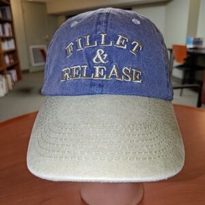 Fillet & Release Co Embroidered Strap-on Hat Cap